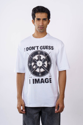 Bandar Baant Printed Men Round Neck White T-Shirt