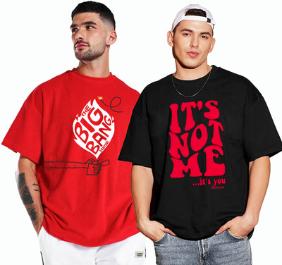 Leotude Printed Men Round Neck Multicolor T-Shirt