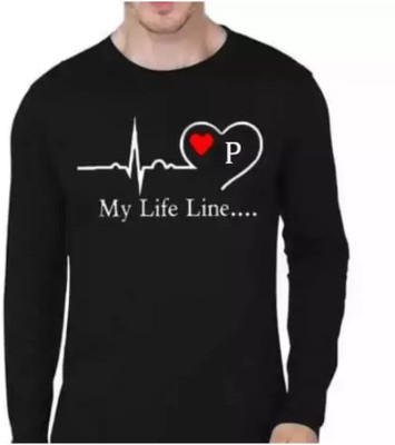 eela collection Printed, Typography Men Round Neck Black T-Shirt