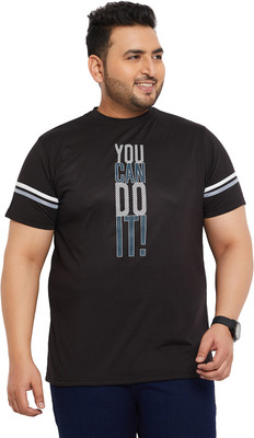 bigbanana Typography Men Round Neck Black T-Shirt