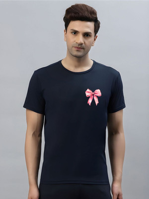 SZN Printed Men Round Neck Blue T-Shirt