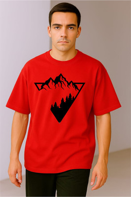 goodsign Printed Men Round Neck Red T-Shirt
