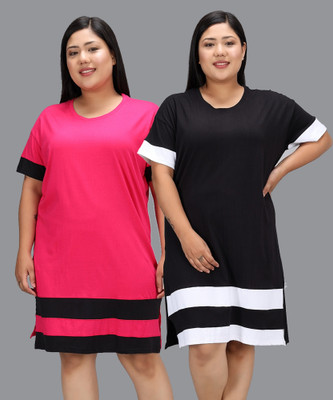 DreamBe Self Design Women Round Neck Multicolor T-Shirt