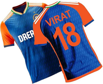 Thiva Printed Men Polo Neck Blue T-Shirt