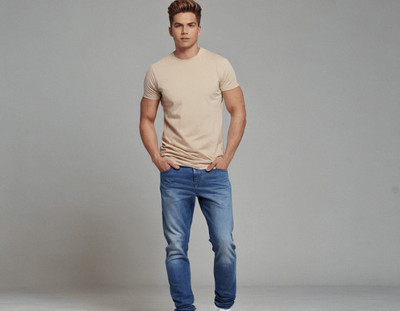 RR Solid Men Round Neck White T-Shirt
