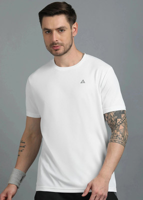 Adrenex Solid Men Round Neck Multicolor T-Shirt