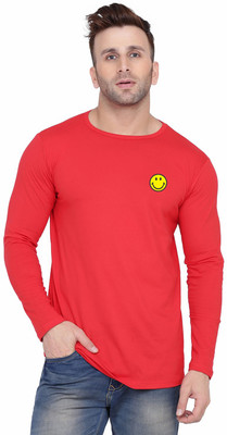 Trendfull Printed Men Round Neck Orange T-Shirt