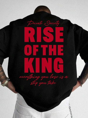 Macknit Printed Men Round Neck Black T-Shirt