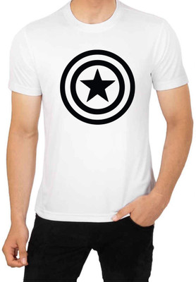 LV CARE Printed Men Round Neck White T-Shirt