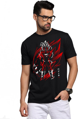 BROTEES Printed Men Round Neck Black T-Shirt