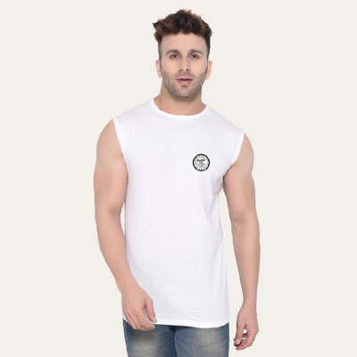 Girdhar Printed Men Round Neck White T-Shirt
