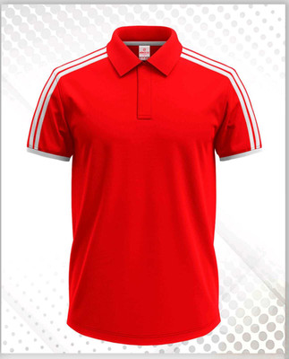 GRATITUDE ROCK Solid Men Polo Neck Dark Blue T-Shirt