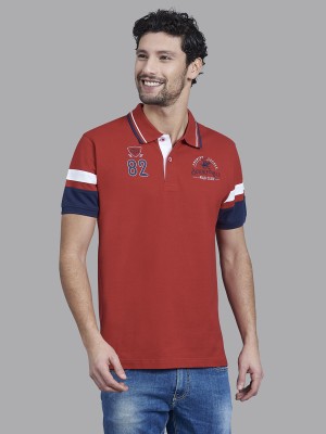 Beverly Hills Polo Club Solid Men Polo Neck Red T-Shirt