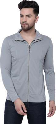 Adorbs Trend Solid Men Polo Neck Grey T-Shirt