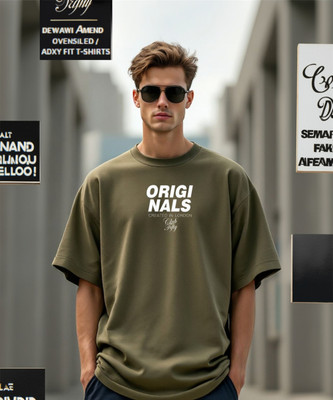 UrGear Printed Men Round Neck Green T-Shirt