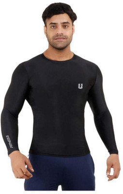 unbeatable Solid Men Round Neck Black T-Shirt