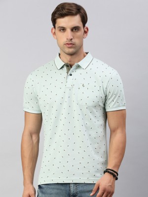 Classic Polo Printed Men Polo Neck Light Green T-Shirt