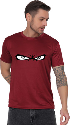 Fabrio Graphic Print Men Round Neck Maroon T-Shirt