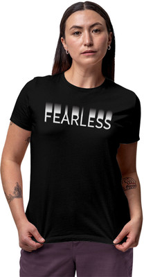 Fighterhero Printed Women Round Neck Black T-Shirt