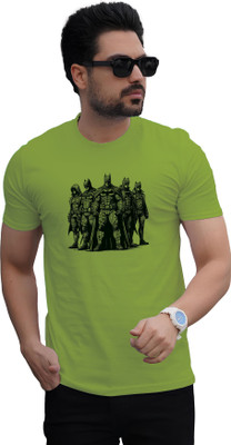 Binayak Printed Men Round Neck Green T-Shirt