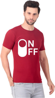 FABSTIEVE Printed Men Round Neck Red T-Shirt