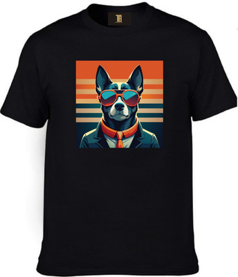 Trendifyteez Printed Men Round Neck Black T-Shirt