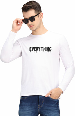 goyal saree palace Printed Men Round Neck White T-Shirt