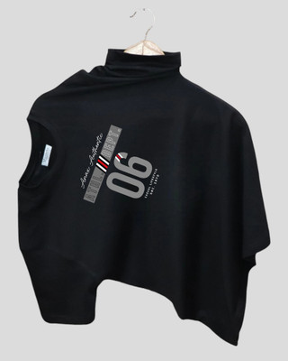 DRIPTHREAD Printed Men Round Neck Black T-Shirt