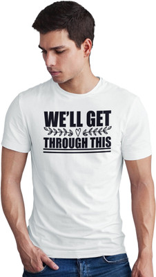 Seek Buy Love Printed Men Round Neck White T-Shirt