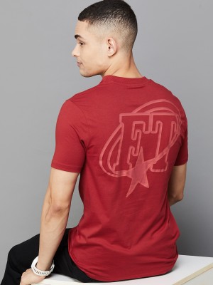 Fame Forever by Lifestyle Printed Men Round Neck Red T-Shirt