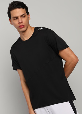 ADIDAS Solid Men Round Neck Multicolor T-Shirt