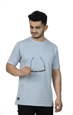 Lynx Solid Men Crew Neck Grey T-Shirt
