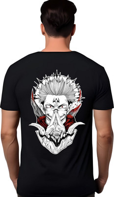 ROXXCARD Graphic Print Men Round Neck Black T-Shirt
