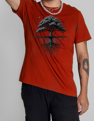 pickmyt Graphic Print Men Round Neck Black, Multicolor T-Shirt