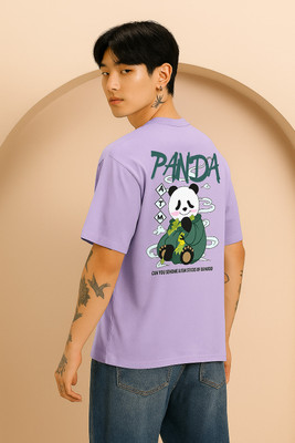 DD Dark Drive Printed Men Round Neck Purple T-Shirt