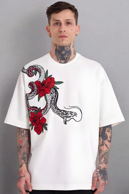 Lauren Adams Printed Men Round Neck White T-Shirt