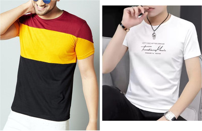 Pachirisu Printed Men Round Neck Multicolor T-Shirt