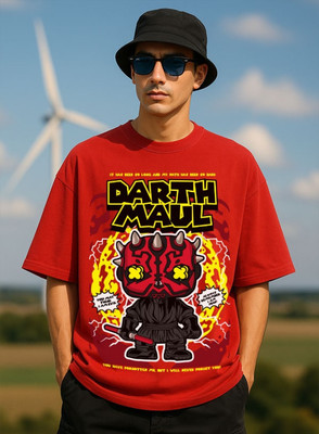 Hazuku Printed Men Round Neck Red T-Shirt