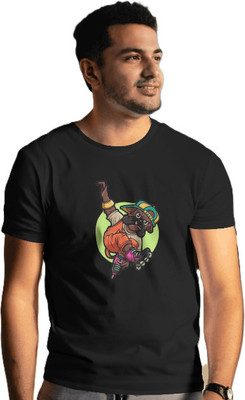 VASAL Solid Men Round Neck Black T-Shirt