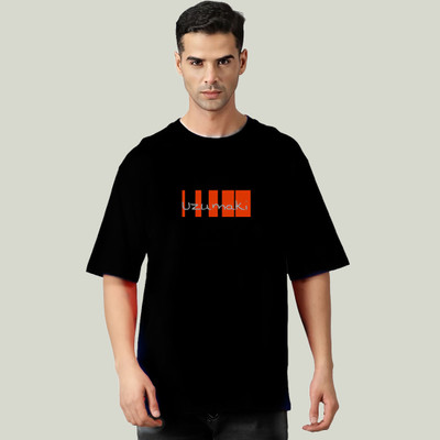 Elibolz Printed, Typography Men Round Neck Black T-Shirt