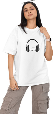 Jvthreads Graphic Print Women Round Neck Green T-Shirt