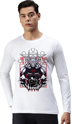 Aditi Fashion Printed, Typography Men Round Neck White T-Shirt