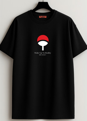LYNX CLUB Typography Men Round Neck Black T-Shirt