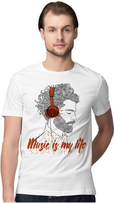 TheFreedomStore Printed Men Round Neck White T-Shirt