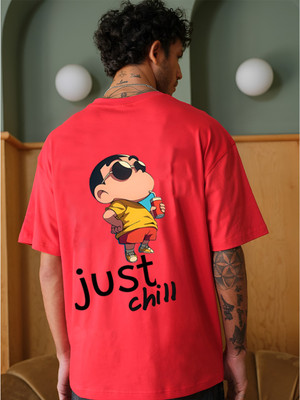 BDSQUARE Graphic Print Men Round Neck Red T-Shirt