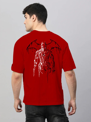 Pavis Printed Men Round Neck Red T-Shirt