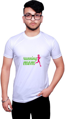 KRYONIX Printed, Typography Men Polo Neck White T-Shirt