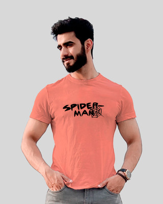 Jack Paris Printed, Typography Men Round Neck Pink T-Shirt