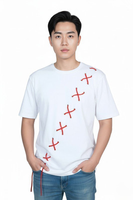 A2R FASHION Solid Men Round Neck White T-Shirt