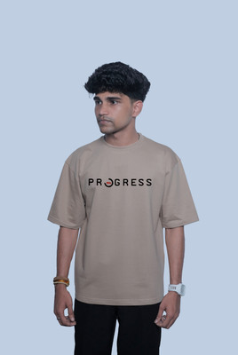 Carribbean Graphic Print Men Round Neck Beige T-Shirt